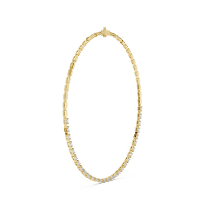 14k Yellow Gold Emerald Lab-Grown Diamond Engagement Necklace for Women | Pure Carat