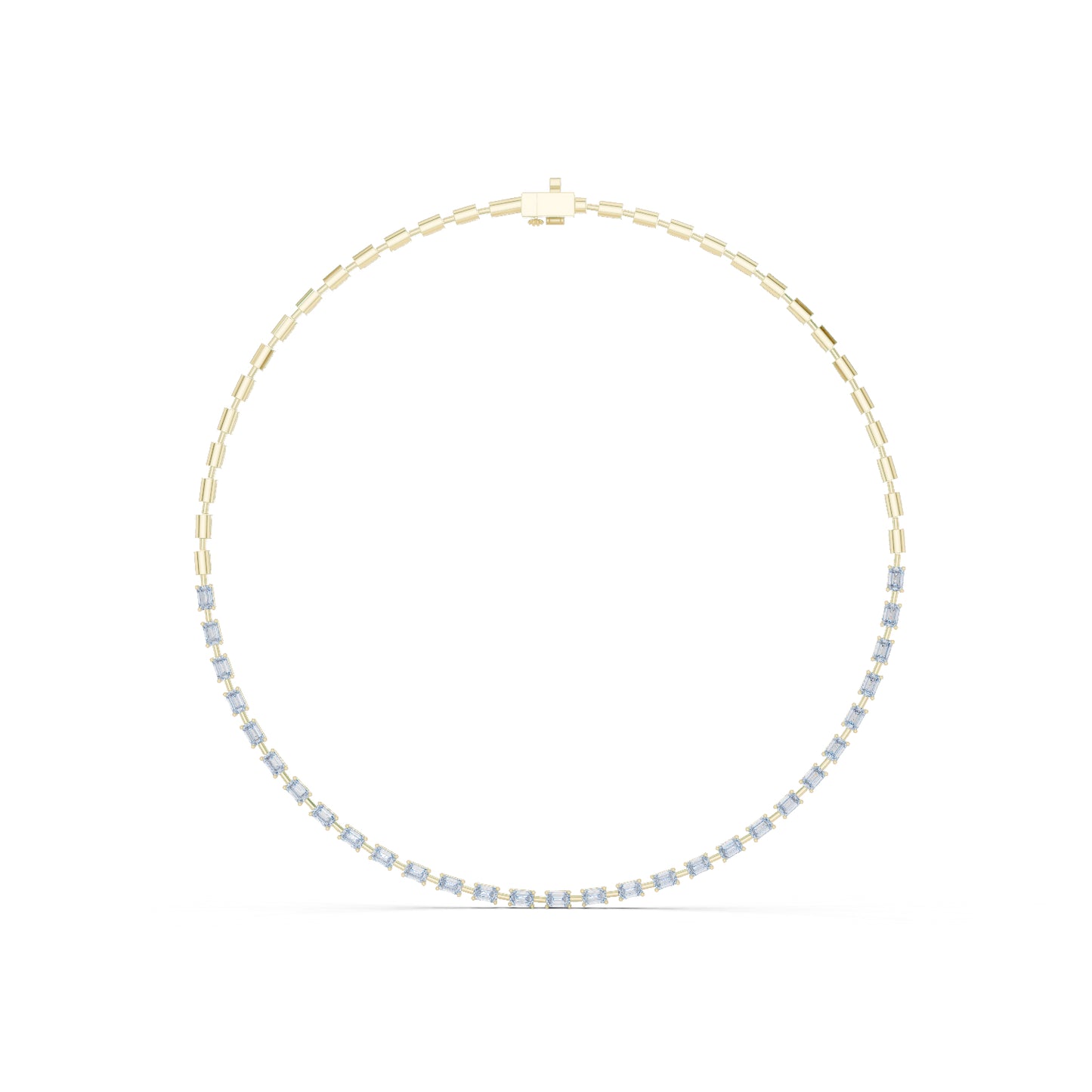 14k Yellow Gold Emerald Lab-Grown Diamond Engagement Necklace for Women | Pure Carat