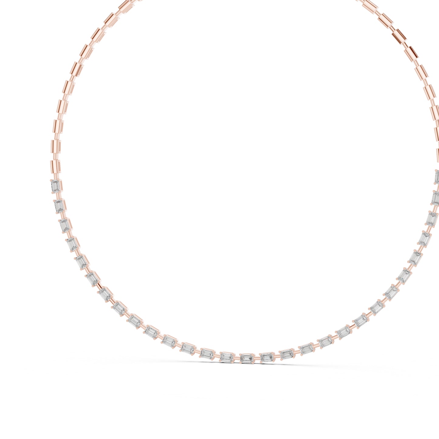 14k Yellow Gold Emerald Lab-Grown Diamond Engagement Necklace for Women | Pure Carat