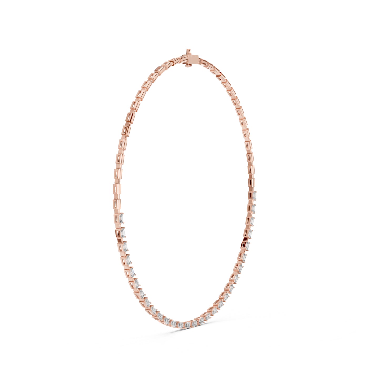 14k Yellow Gold Emerald Lab-Grown Diamond Engagement Necklace for Women | Pure Carat