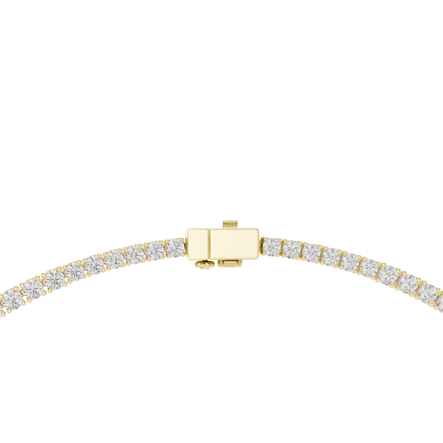 18k Yellow Gold Oval/Round Lab-Grown Diamond Everyday Wear Necklace for Women | Pure Carat