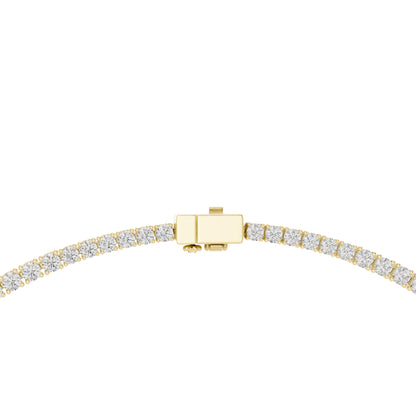 18k Yellow Gold Oval/Round Lab-Grown Diamond Everyday Wear Necklace for Women | Pure Carat