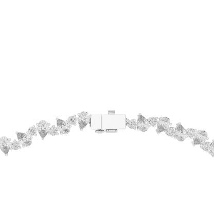 14k White Gold Pear/Round Lab-Grown Diamond Anniversary Gift Necklace | Pure Carat