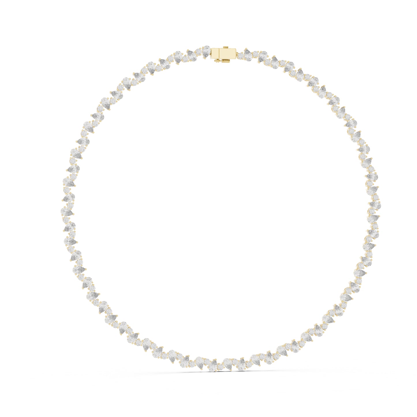14k White Gold Pear/Round Lab-Grown Diamond Anniversary Gift Necklace | Pure Carat