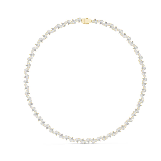 14k White Gold Pear/Round Lab-Grown Diamond Anniversary Gift Necklace | Pure Carat