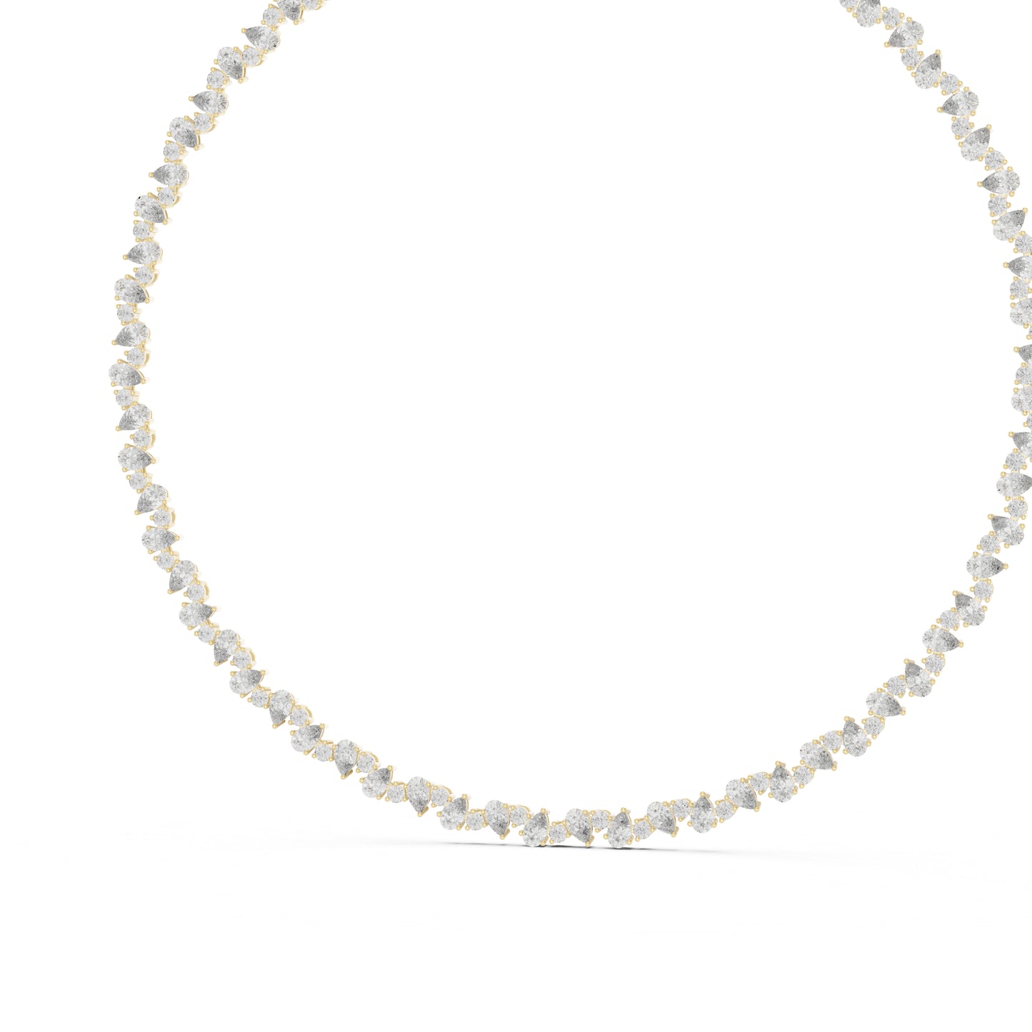 14k White Gold Pear/Round Lab-Grown Diamond Anniversary Gift Necklace | Pure Carat