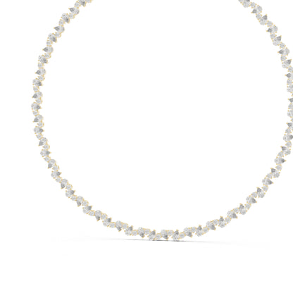14k White Gold Pear/Round Lab-Grown Diamond Anniversary Gift Necklace | Pure Carat