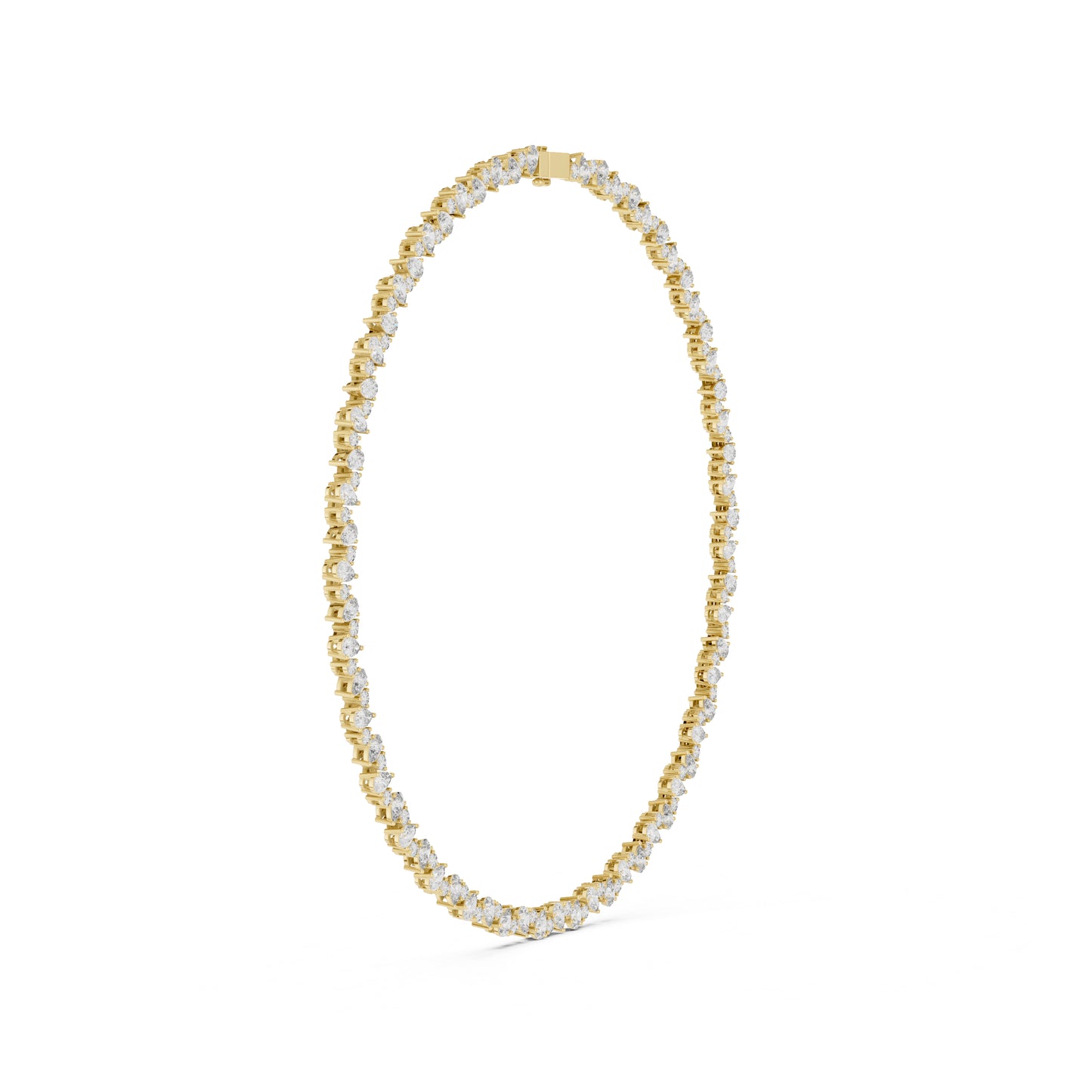 14k White Gold Pear/Round Lab-Grown Diamond Anniversary Gift Necklace | Pure Carat