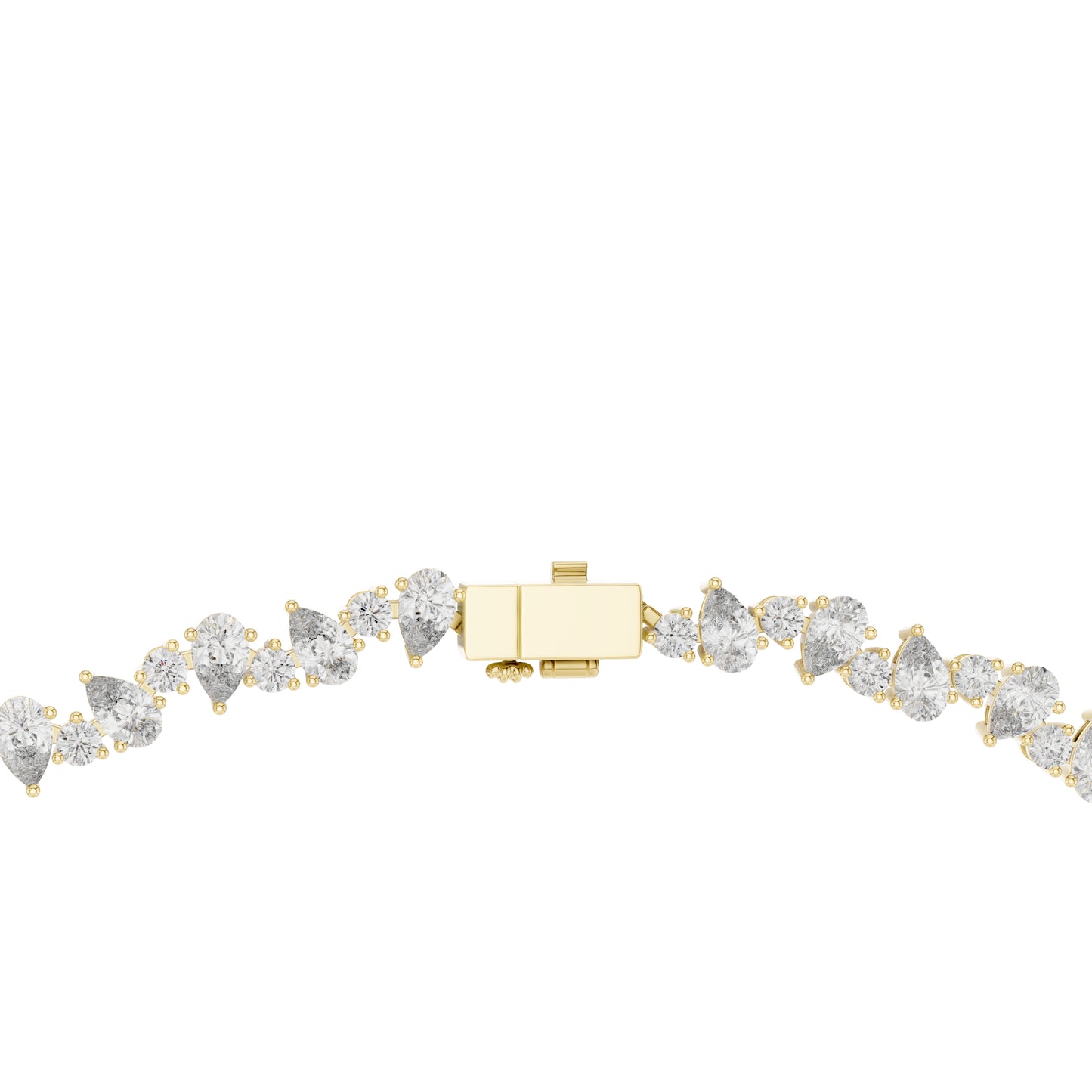 14k White Gold Pear/Round Lab-Grown Diamond Anniversary Gift Necklace | Pure Carat