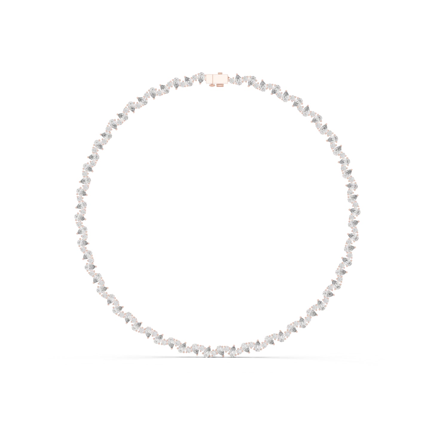 14k White Gold Pear/Round Lab-Grown Diamond Anniversary Gift Necklace | Pure Carat