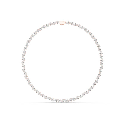 14k White Gold Pear/Round Lab-Grown Diamond Anniversary Gift Necklace | Pure Carat