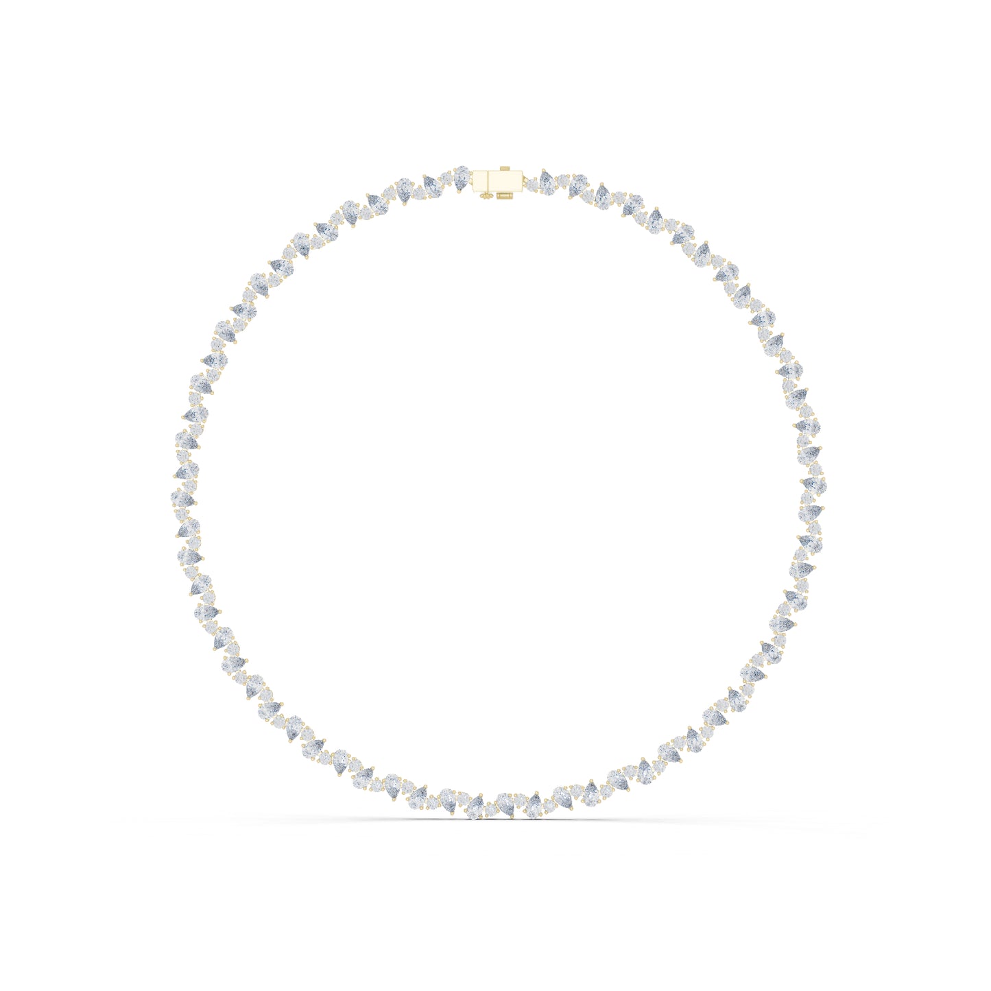 14k White Gold Pear/Round Lab-Grown Diamond Anniversary Gift Necklace | Pure Carat