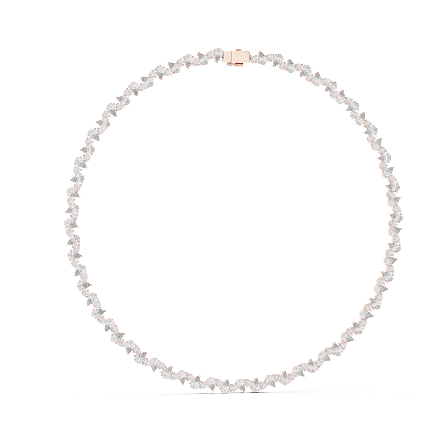 14k White Gold Pear/Round Lab-Grown Diamond Anniversary Gift Necklace | Pure Carat