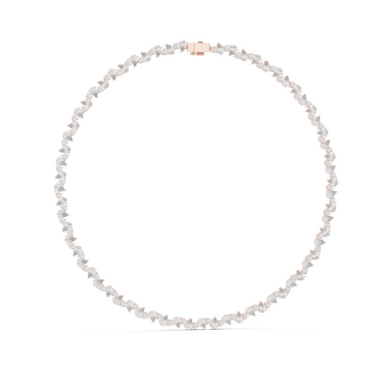 14k White Gold Pear/Round Lab-Grown Diamond Anniversary Gift Necklace | Pure Carat