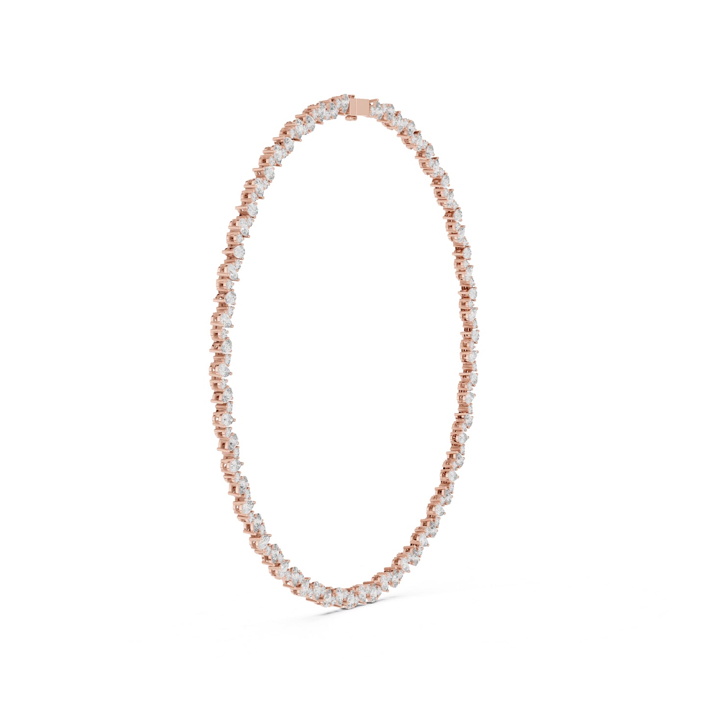 14k White Gold Pear/Round Lab-Grown Diamond Anniversary Gift Necklace | Pure Carat