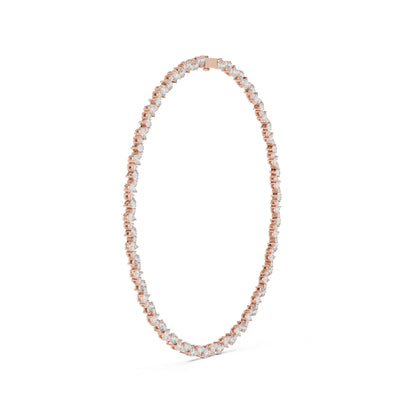 14k White Gold Pear/Round Lab-Grown Diamond Anniversary Gift Necklace | Pure Carat