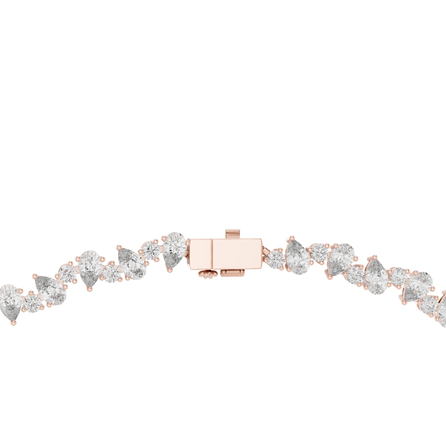 14k White Gold Pear/Round Lab-Grown Diamond Anniversary Gift Necklace | Pure Carat