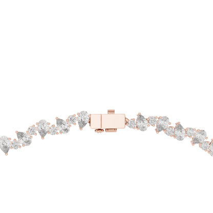 14k White Gold Pear/Round Lab-Grown Diamond Anniversary Gift Necklace | Pure Carat