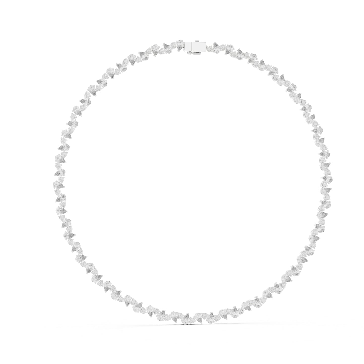 14k White Gold Pear/Round Lab-Grown Diamond Anniversary Gift Necklace | Pure Carat