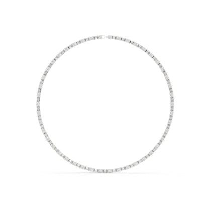 18k Rose Gold Emerald/Round Lab-Grown Diamond Bridal Necklace for Women | Pure Carat