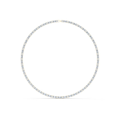 18k Rose Gold Emerald/Round Lab-Grown Diamond Bridal Necklace for Women | Pure Carat