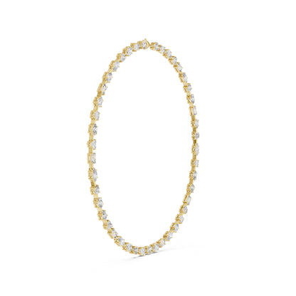 18k Yellow Gold Heart/Oval/Marquise/Emerald Lab-Grown Diamond Wedding Necklace | Pure Carat