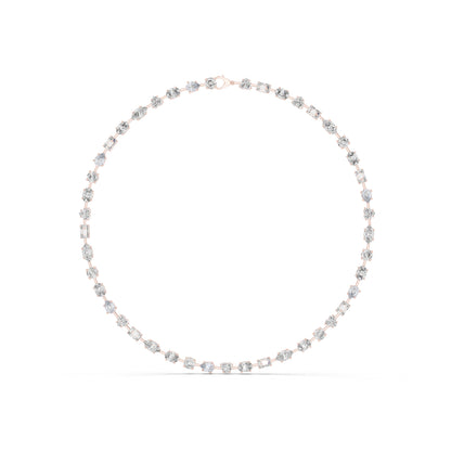 18k Yellow Gold Heart/Oval/Marquise/Emerald Lab-Grown Diamond Wedding Necklace | Pure Carat