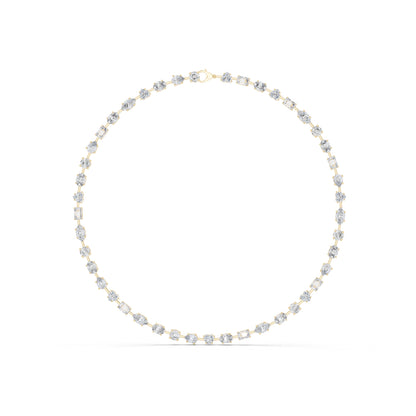 18k Yellow Gold Heart/Oval/Marquise/Emerald Lab-Grown Diamond Wedding Necklace | Pure Carat