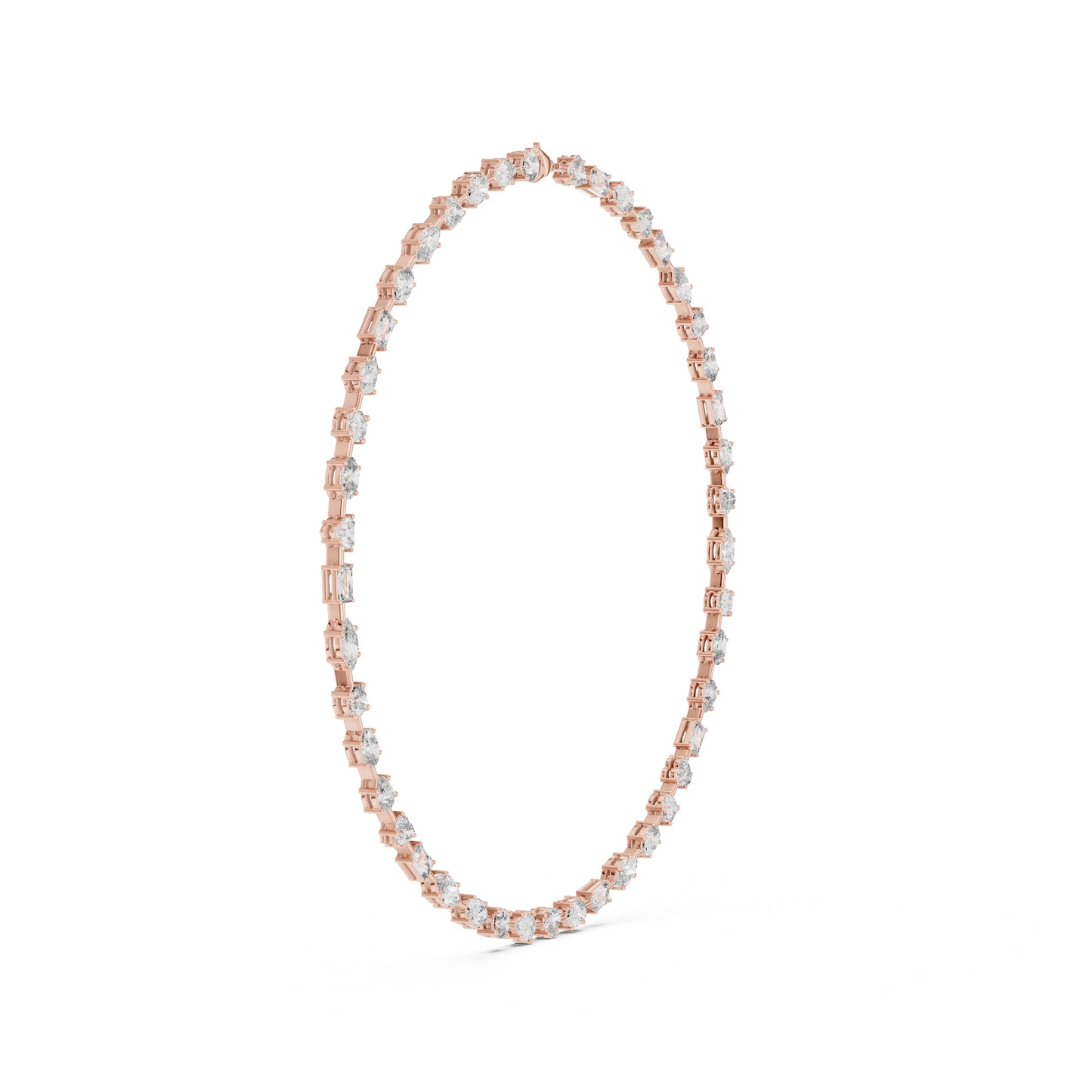 18k Yellow Gold Heart/Oval/Marquise/Emerald Lab-Grown Diamond Wedding Necklace | Pure Carat