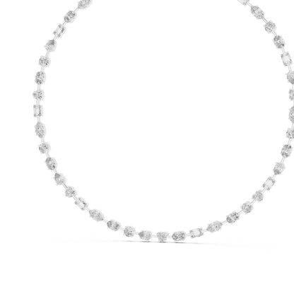 18k Yellow Gold Heart/Oval/Marquise/Emerald Lab-Grown Diamond Wedding Necklace | Pure Carat