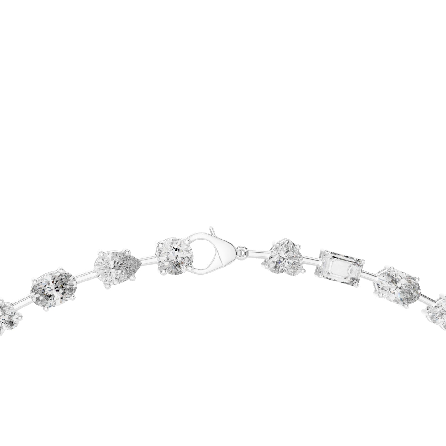 18k Yellow Gold Heart/Oval/Marquise/Emerald Lab-Grown Diamond Wedding Necklace | Pure Carat