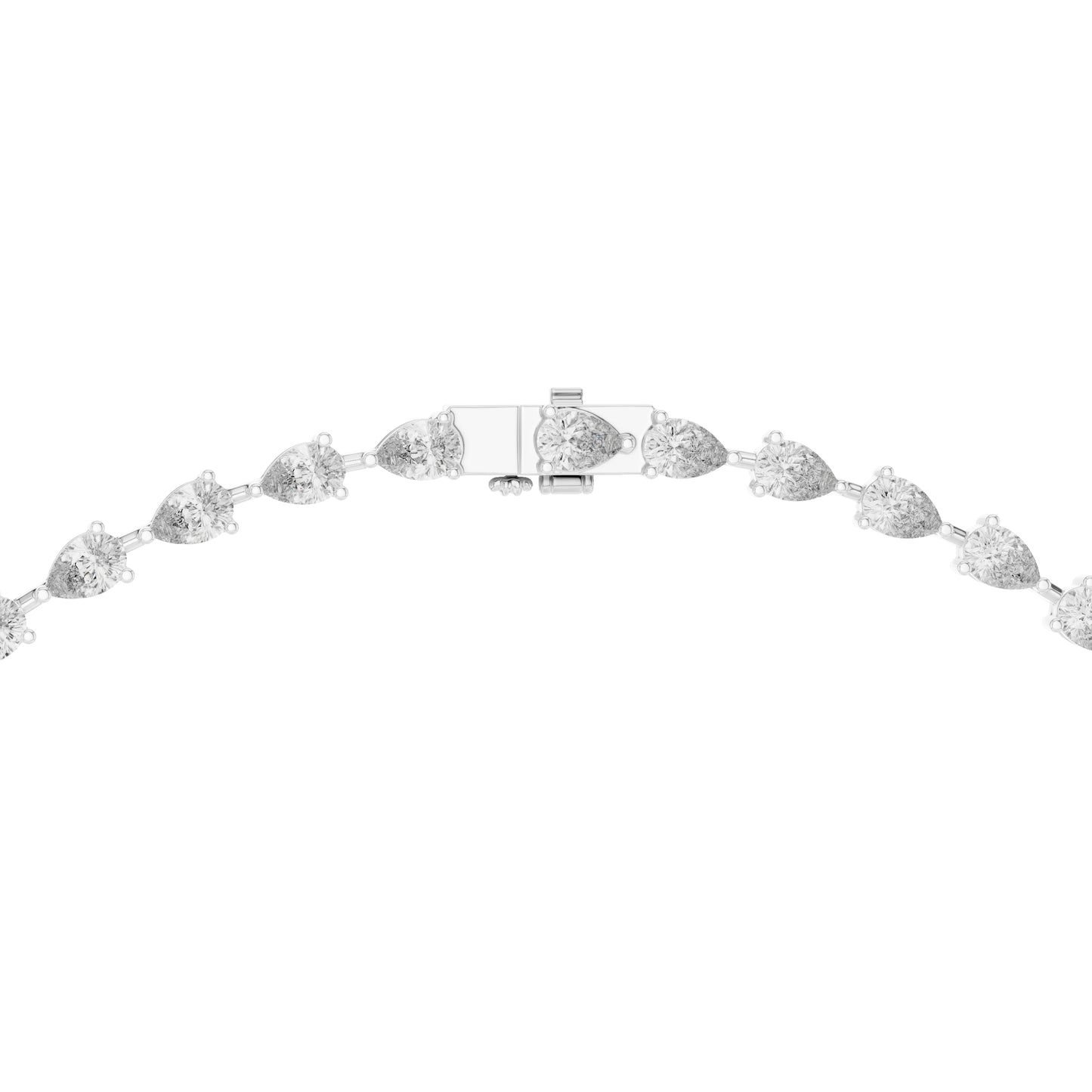 14k Rose Gold Pear Lab-Grown Diamond Party Wear Necklace for Women | Pure Carat