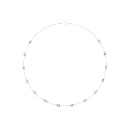 14k Yellow Gold Emerald/Marquise Cut Diamond Office Wear Necklace for Women | Pure Carat