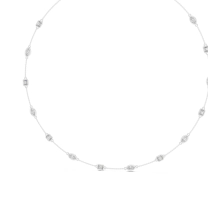 14k Yellow Gold Emerald/Marquise Cut Diamond Office Wear Necklace for Women | Pure Carat