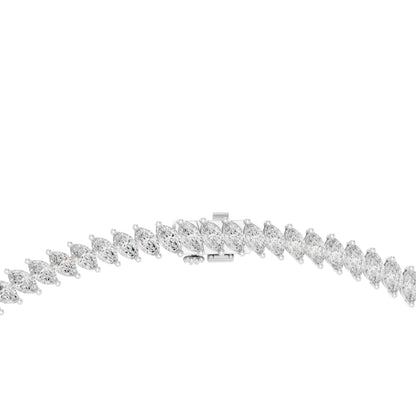 18k Yellow Gold Marquise Lab-Grown Diamond Everyday Wear Necklace for Women | Pure Carat