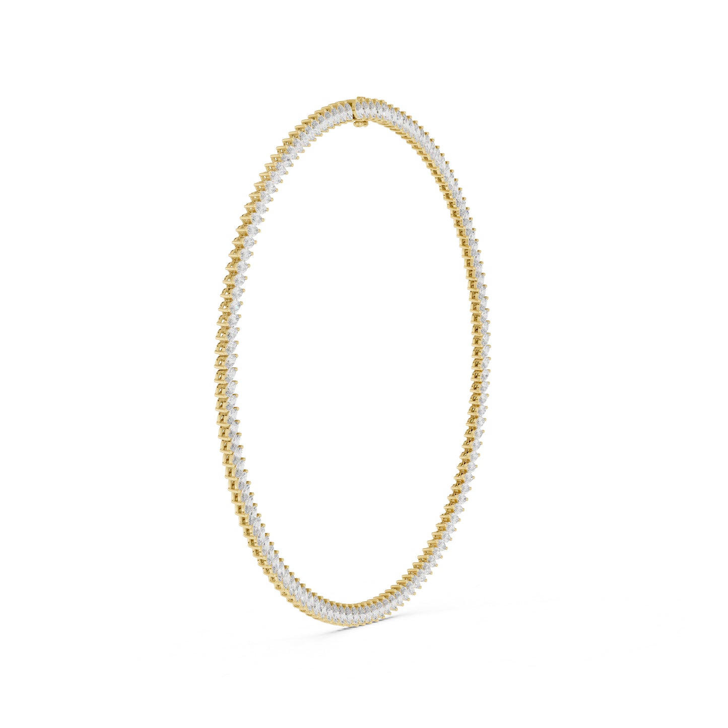 18k Yellow Gold Marquise Lab-Grown Diamond Everyday Wear Necklace for Women | Pure Carat