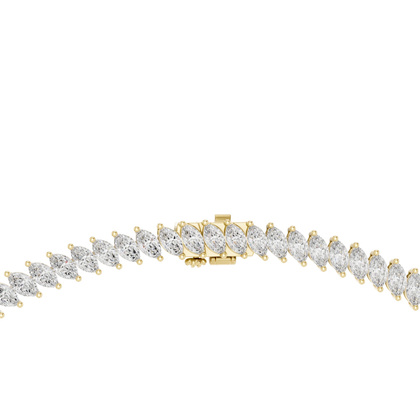 18k Yellow Gold Marquise Lab-Grown Diamond Everyday Wear Necklace for Women | Pure Carat