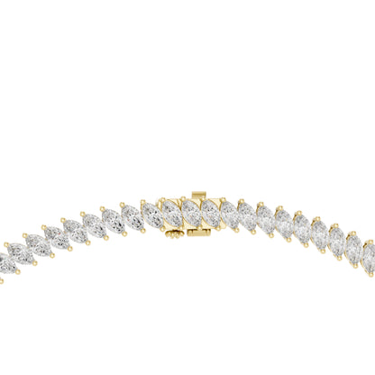 18k Yellow Gold Marquise Lab-Grown Diamond Everyday Wear Necklace for Women | Pure Carat