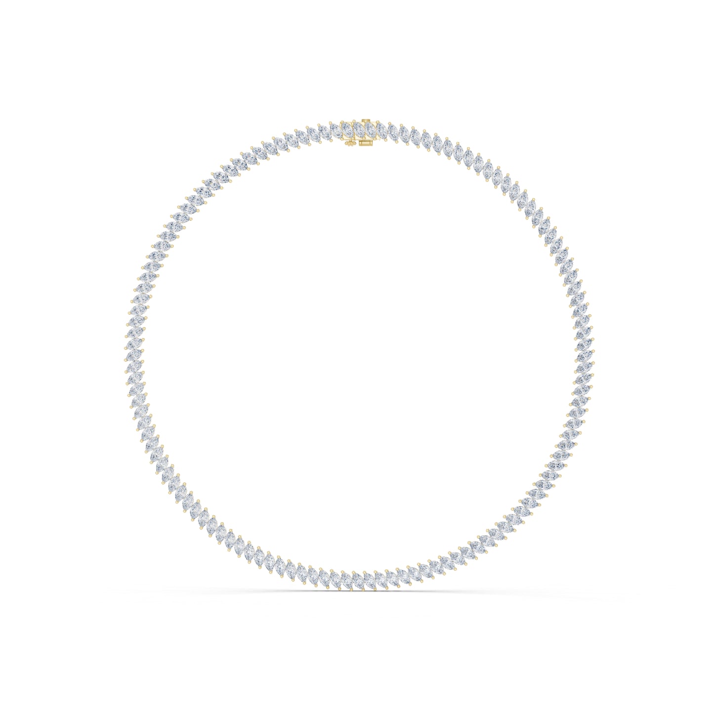 18k Yellow Gold Marquise Lab-Grown Diamond Everyday Wear Necklace for Women | Pure Carat