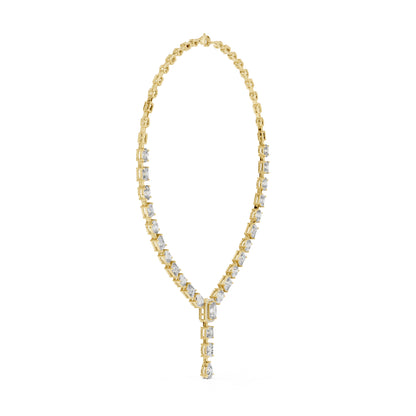 14k White Gold Radiant/Emerald/Cushion/Pear Cut Diamond Engagement Necklace | Pure Carat