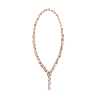 14k White Gold Radiant/Emerald/Cushion/Pear Cut Diamond Engagement Necklace | Pure Carat