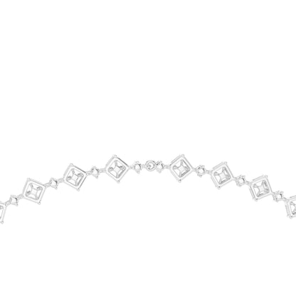 18k Rose Gold Pear/Emerald/Oval/Round Lab-Grown Diamond Party Wear Necklace | Pure Carat