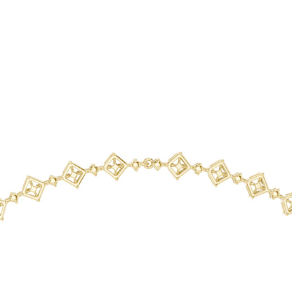 18k Rose Gold Pear/Emerald/Oval/Round Lab-Grown Diamond Party Wear Necklace | Pure Carat