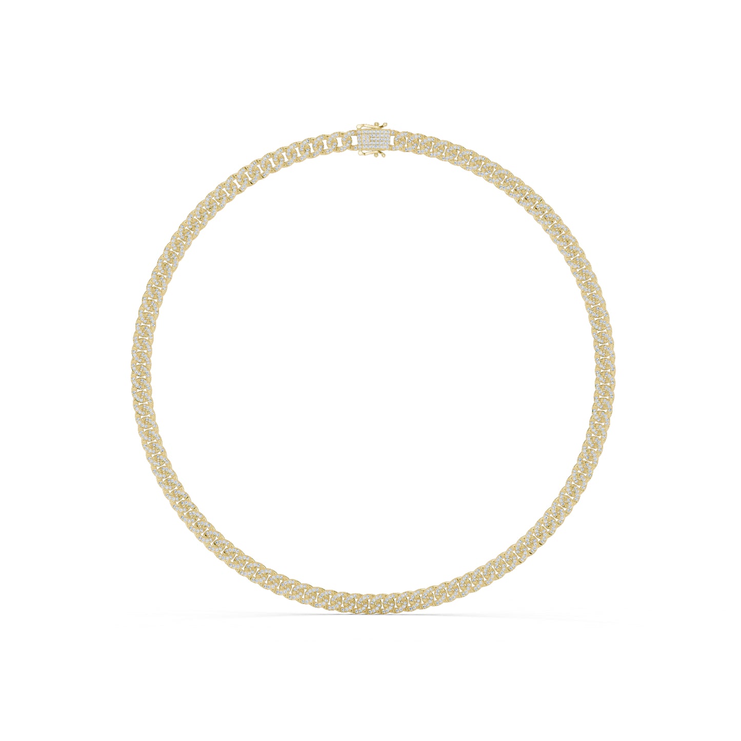 14k Yellow Gold Round Lab-Grown Diamond Office Wear Necklace for Women | Pure Carat