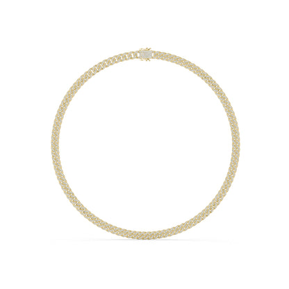 14k Yellow Gold Round Lab-Grown Diamond Office Wear Necklace for Women | Pure Carat