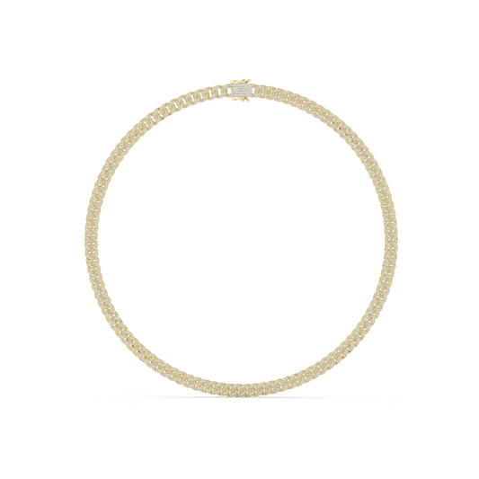 14k Yellow Gold Round Lab-Grown Diamond Office Wear Necklace for Women | Pure Carat