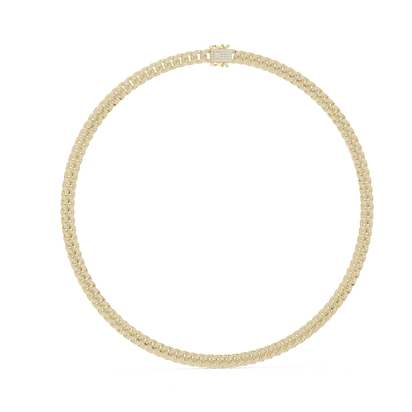 14k Yellow Gold Round Lab-Grown Diamond Office Wear Necklace for Women | Pure Carat