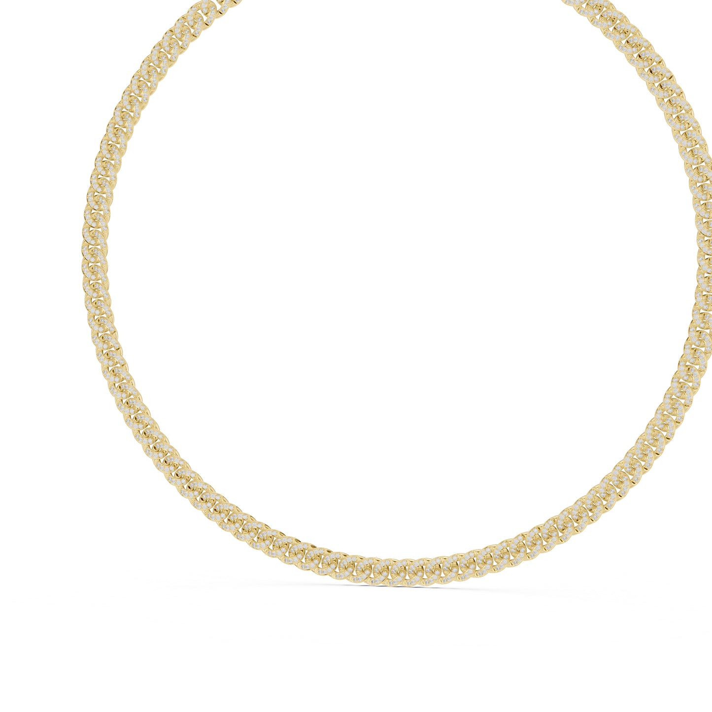 14k Yellow Gold Round Lab-Grown Diamond Office Wear Necklace for Women | Pure Carat