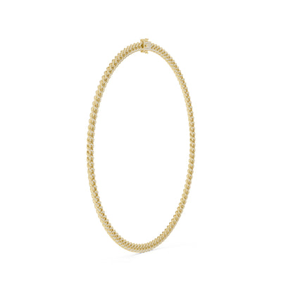 14k Yellow Gold Round Lab-Grown Diamond Office Wear Necklace for Women | Pure Carat