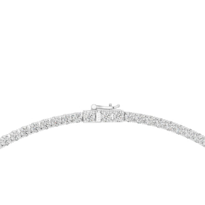 14k White Gold Round Lab-Grown Diamond Everyday Wear Necklace for Women | Pure Carat
